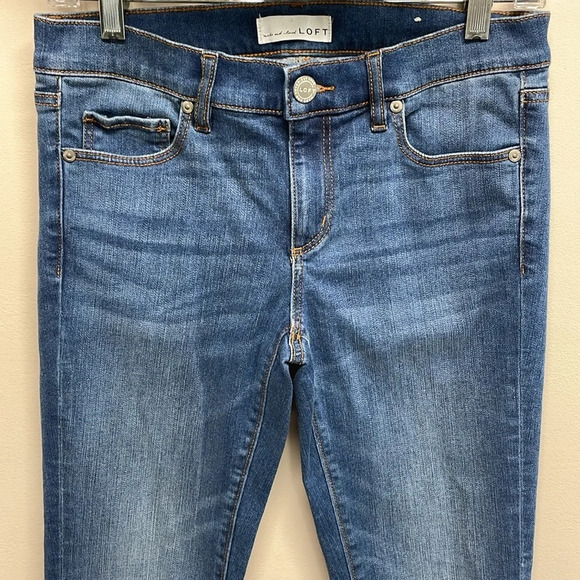 LOFT made and loved Modern Skinny Jean Floral Embroidered Cuff 26/2 - Picture 2 of 15